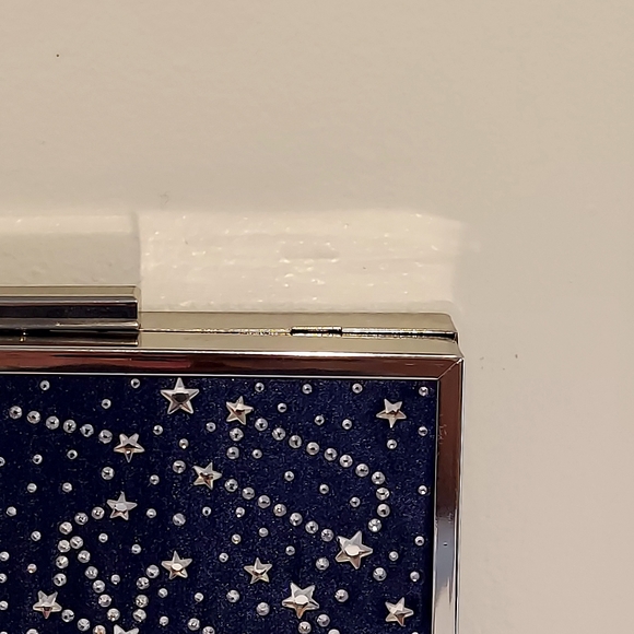 INC Nadia Celestial Clutch NavySilver Handbag SALE - Picture 5 of 12